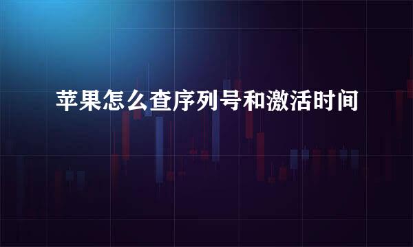 苹果怎么查序列号和激活时间