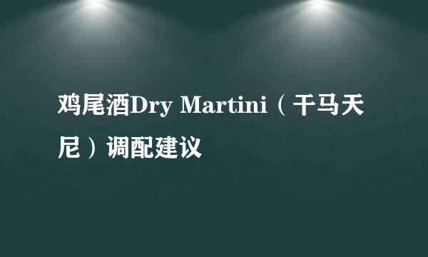 鸡尾酒Dry Martini（干马天尼）调配建议