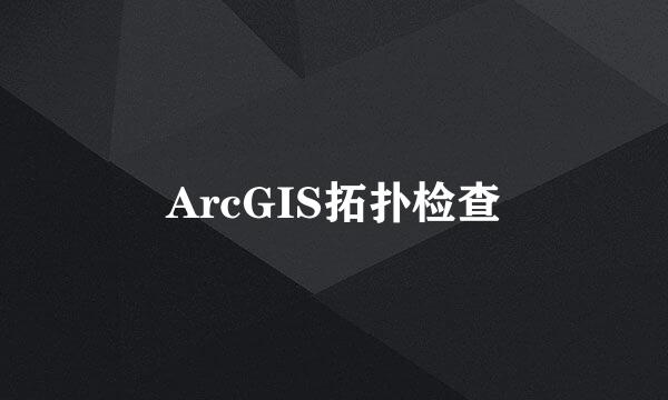 ArcGIS拓扑检查