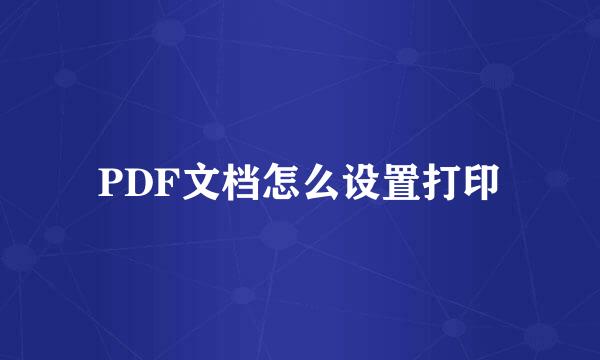 PDF文档怎么设置打印