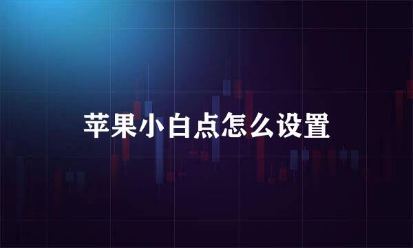 苹果小白点怎么设置