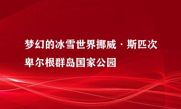 梦幻的冰雪世界挪威·斯匹次卑尔根群岛国家公园