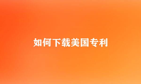 如何下载美国专利