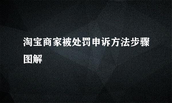 淘宝商家被处罚申诉方法步骤图解
