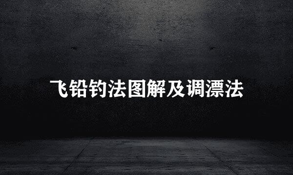 飞铅钓法图解及调漂法