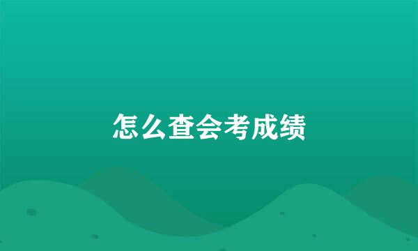 怎么查会考成绩