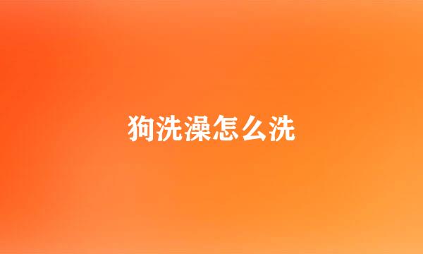 狗洗澡怎么洗