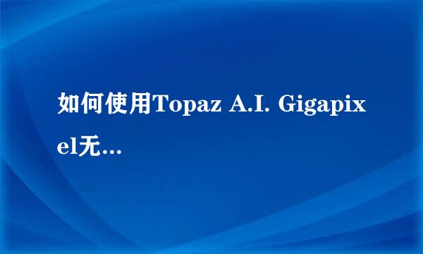 如何使用Topaz A.I. Gigapixel无损放大图像软件
