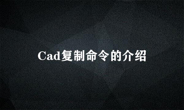 Cad复制命令的介绍