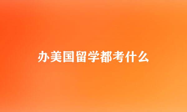 办美国留学都考什么