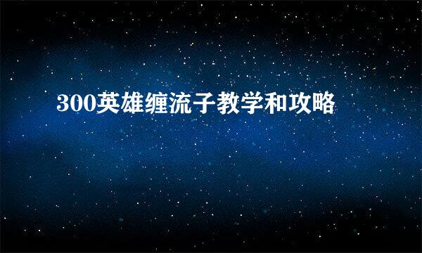 300英雄缠流子教学和攻略