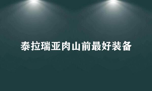 泰拉瑞亚肉山前最好装备