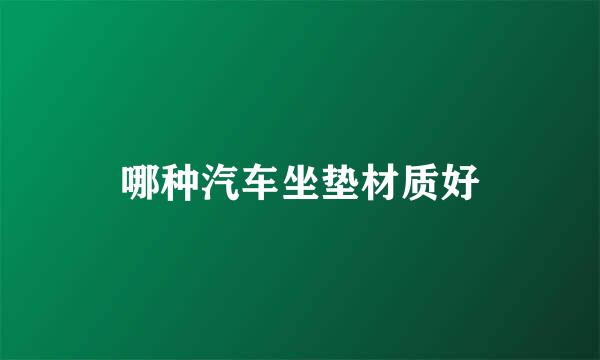 哪种汽车坐垫材质好