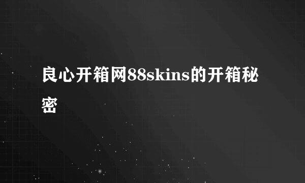 良心开箱网88skins的开箱秘密
