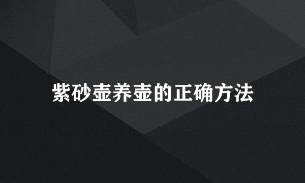 紫砂壶养壶的正确方法