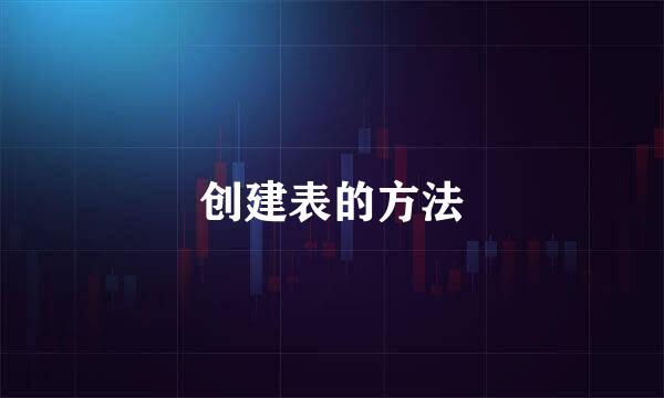 创建表的方法