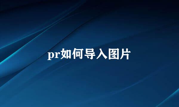 pr如何导入图片