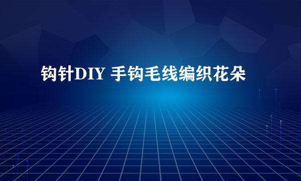 钩针DIY 手钩毛线编织花朵