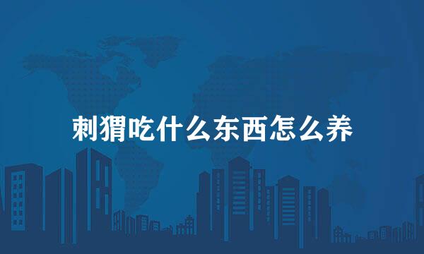 刺猬吃什么东西怎么养