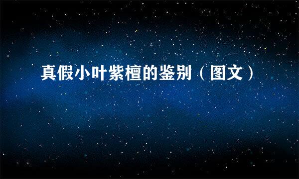真假小叶紫檀的鉴别（图文）