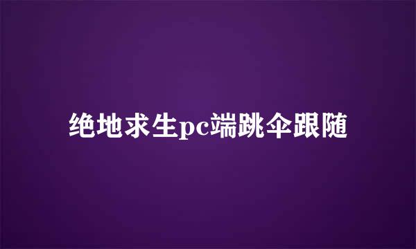 绝地求生pc端跳伞跟随