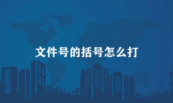 文件号的括号怎么打