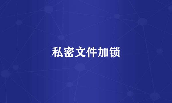 私密文件加锁