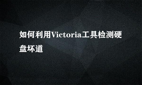 如何利用Victoria工具检测硬盘坏道