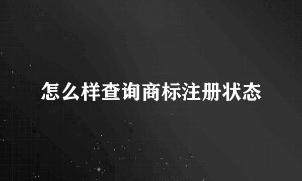 怎么样查询商标注册状态