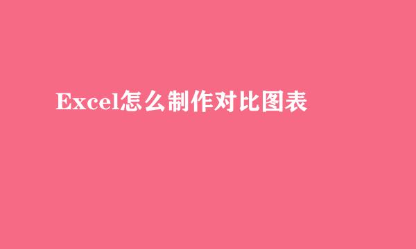Excel怎么制作对比图表