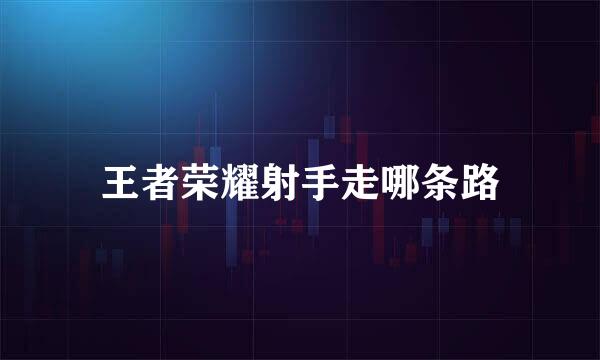 王者荣耀射手走哪条路