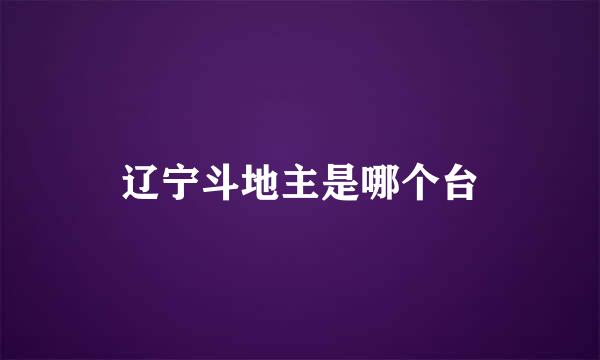 辽宁斗地主是哪个台