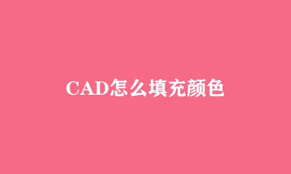 CAD怎么填充颜色