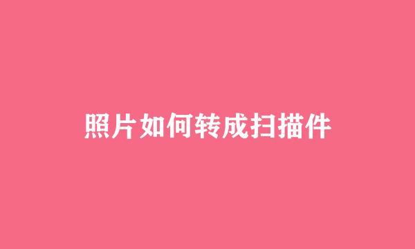 照片如何转成扫描件