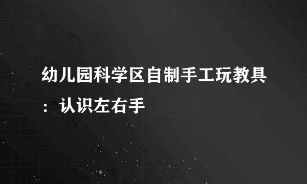 幼儿园科学区自制手工玩教具：认识左右手