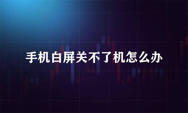 手机白屏关不了机怎么办