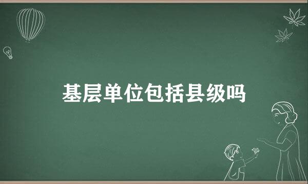 基层单位包括县级吗