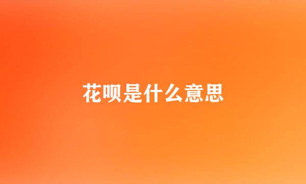 花呗是什么意思