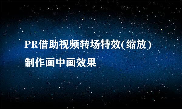 PR借助视频转场特效(缩放)制作画中画效果