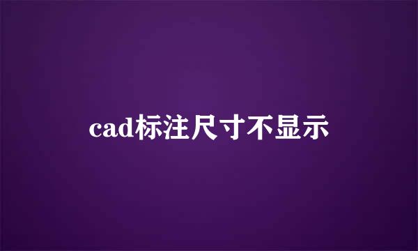 cad标注尺寸不显示