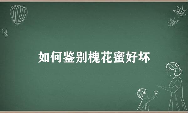 如何鉴别槐花蜜好坏