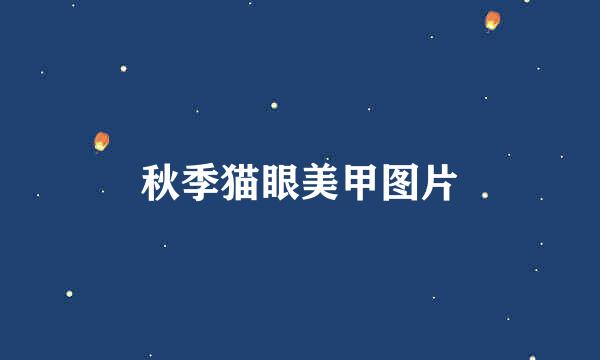 秋季猫眼美甲图片