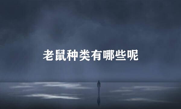老鼠种类有哪些呢
