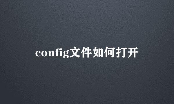 config文件如何打开