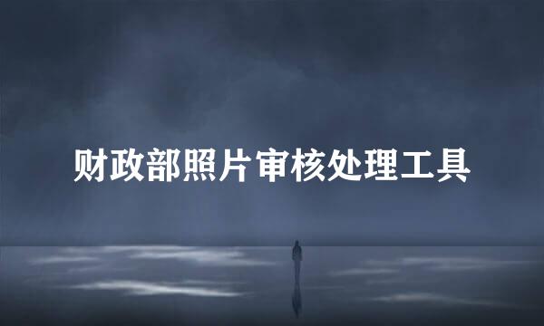 财政部照片审核处理工具