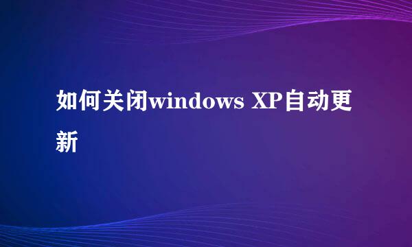 如何关闭windows XP自动更新