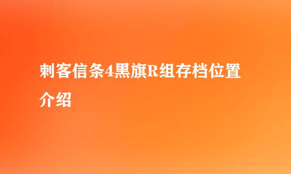 刺客信条4黑旗R组存档位置介绍