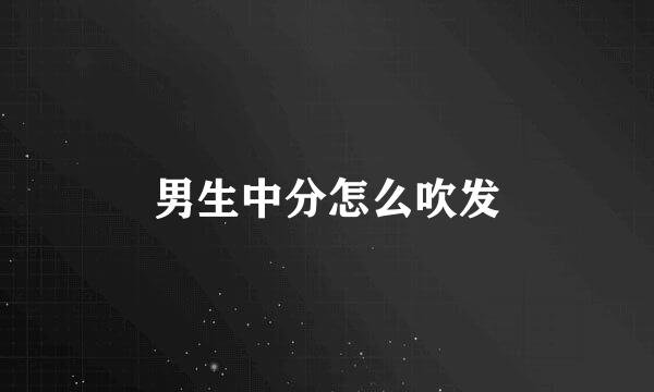 男生中分怎么吹发