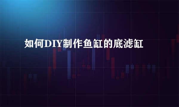 如何DIY制作鱼缸的底滤缸