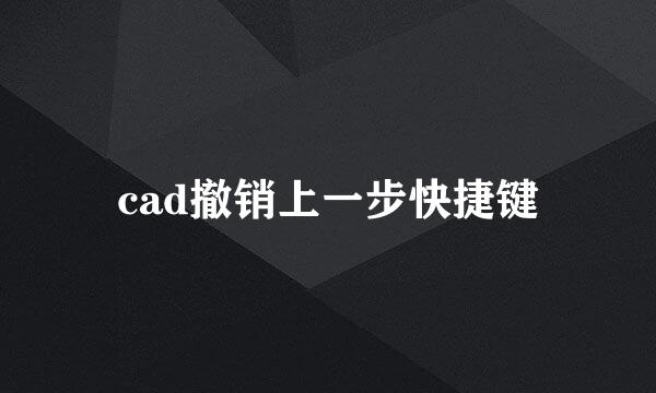 cad撤销上一步快捷键